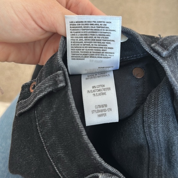 AGOLDE Black Harper Straight Jean in Hush - Picture 6 of 6